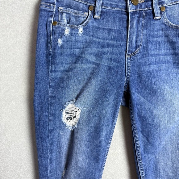 Paige Women’s Distressed Denim Low Rise Skinny Jeans size 25 - Picture 11 of 12